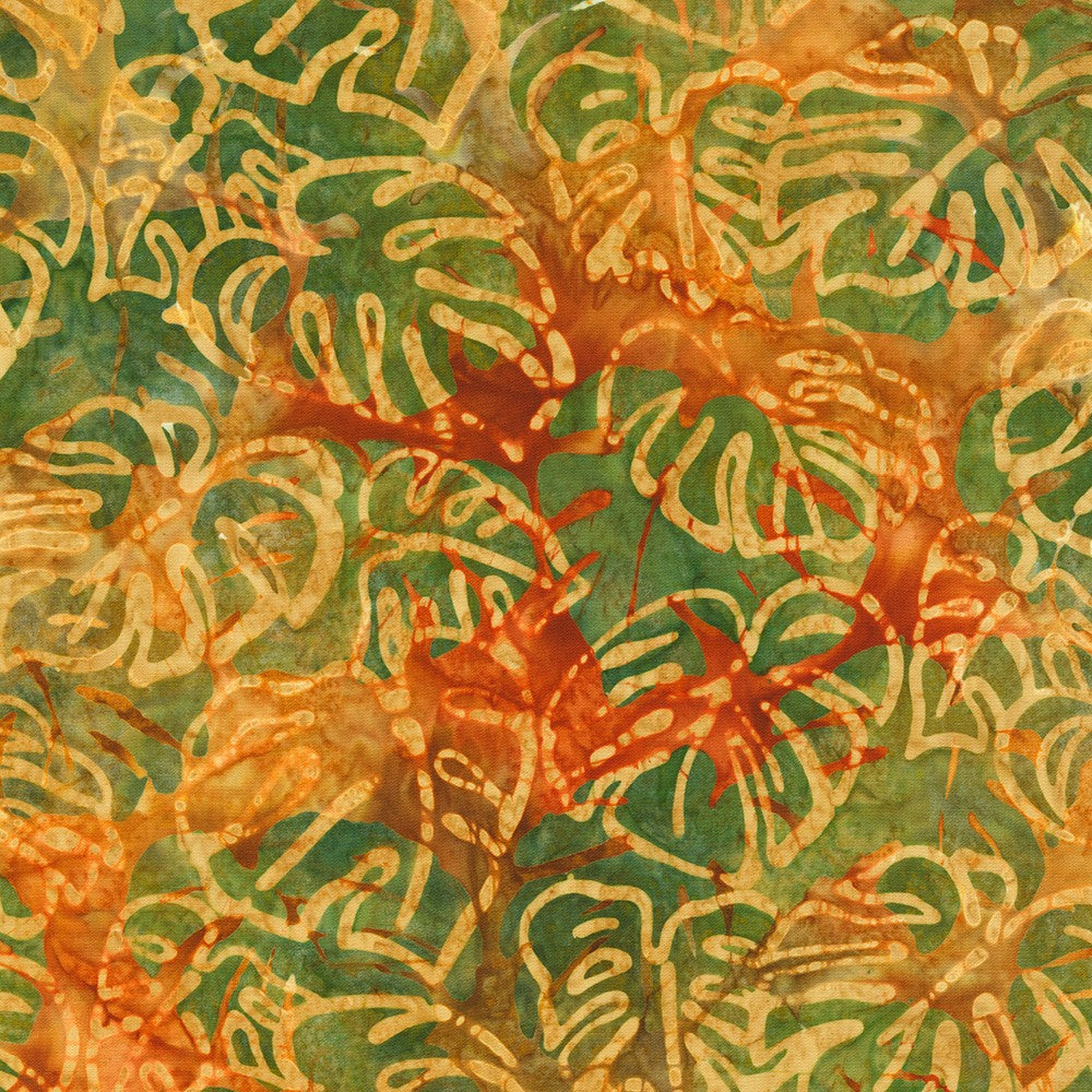 Monstera in Autumn -- Artisan Batiks: Jungle Dreams --- Robert Kaufman Fabrics