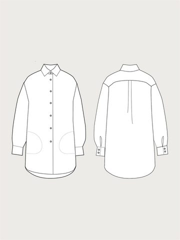 Oversized Shirt Pattern XS-L -- The Assembly Line Patterns