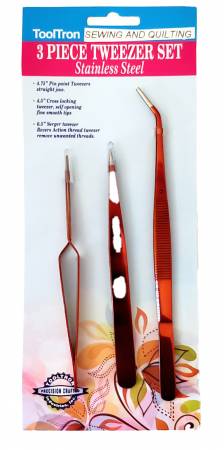 Rose Tweezer Set 3pc