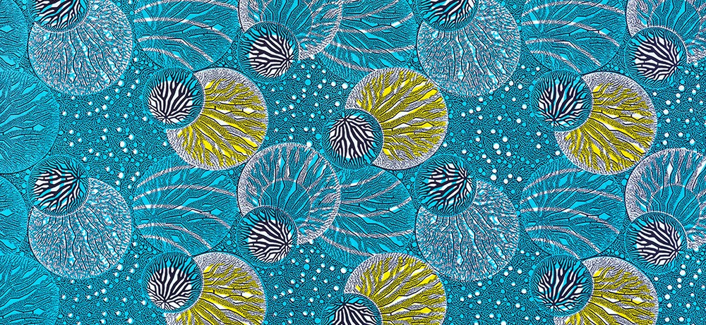 BLUE from Uniwax Prints from Ivory Coast --- Robert Kaufman Fabrics