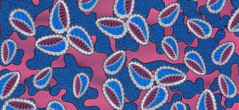 BLUE from Uniwax Prints from Ivory Coast  --- Robert Kaufman Fabrics