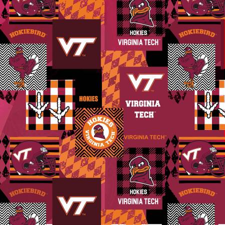 Virginia Tech Collegiate Minky Geometric