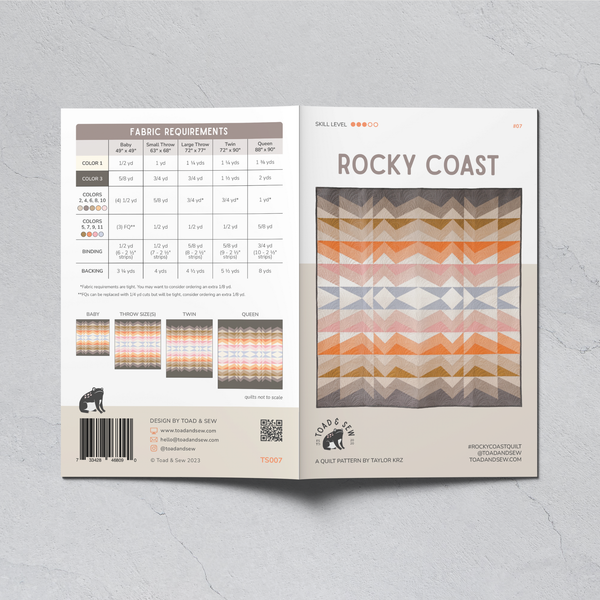 Rocky Coast - Paper Pattern -- Toad & Sew