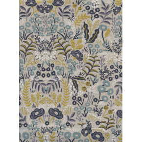 Menagerie - Tapestry - Natural Canvas Metallic Fabric by Rifle Paper Co. for Cotton + Steel Fabrics