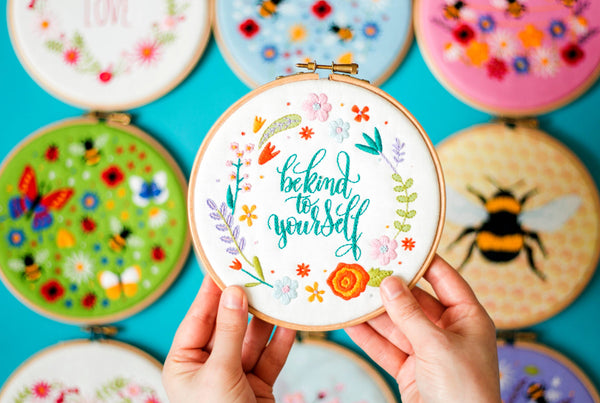 Be Kind to Yourself Handmade Embroidery Pattern Fabric Pack