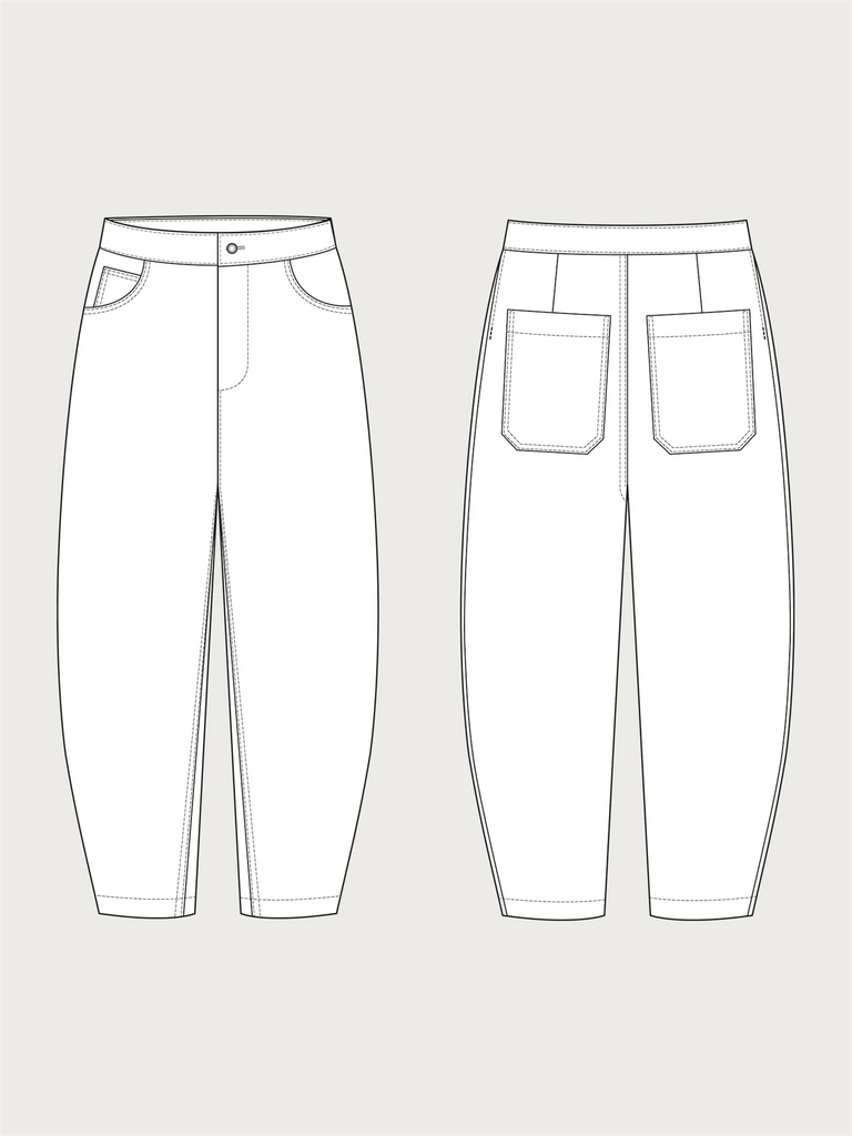 BARREL-LEG TROUSERS PATTERN -- The Assembly Line Patterns