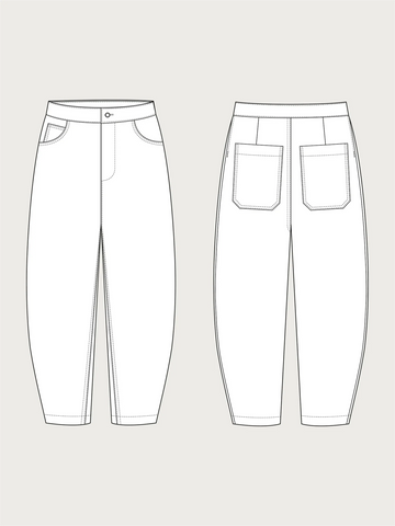 BARREL-LEG TROUSERS PATTERN -- The Assembly Line Patterns