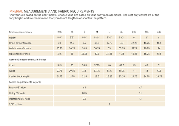 Pike Vest Sewing Pattern- Men's Sizes 2XS-4XL -- Wardrobe by Me
