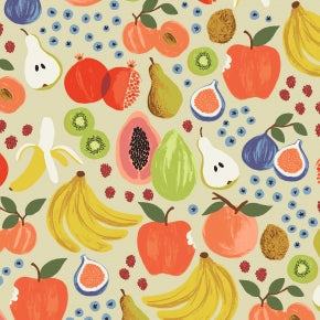 Fruit Stand in Cream--- Orchard by Rifle Paper Co. for Cotton + Steel Fabrics