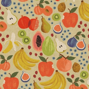 Fruit Stand in Cream Canvas  --- Orchard by Rifle Paper Co. for Cotton + Steel Fabrics