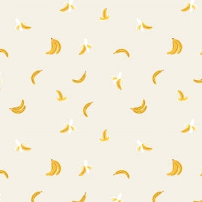 Bananas in Cream Metallic  --- Orchard by Rifle Paper Co. for Cotton + Steel Fabrics