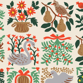 Holiday Classics - Holiday Tapestry - Cream Fabric by Rifle Paper Co. for C + Steel