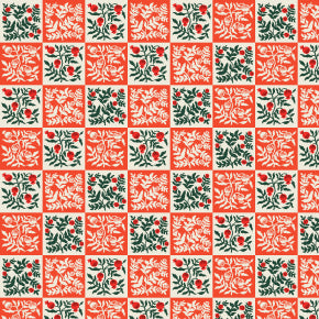 Holiday Classics - Yuletide Floral - Red Fabric by Rifle Paper Co. for C + Steel