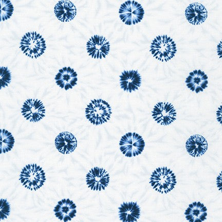 Blue on White Circles -- Shibori Blues by Sevenberry --- Robert Kaufman Fabric