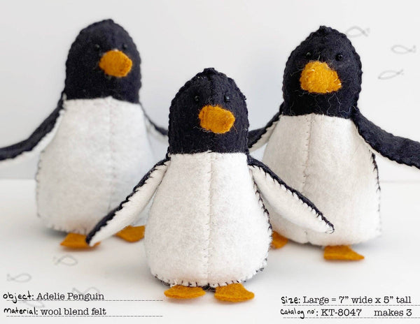 Adelie Penguins Felt Sewing Kit – Three Little Birds Sewing Co.