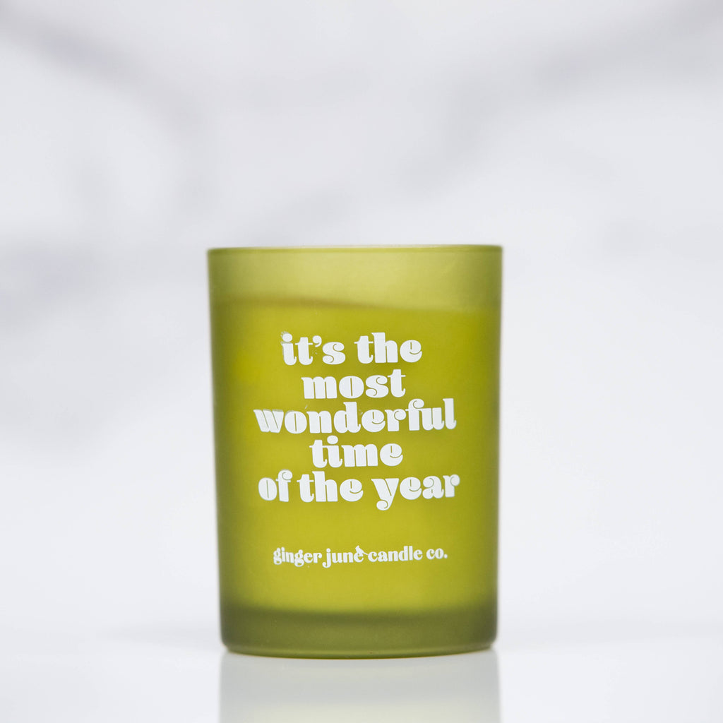 IT'S THE MOST WONDERFUL TIME of the year. • tumbler candle