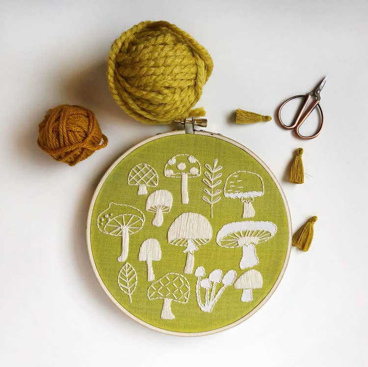 M Creative J Embroidery Kit Mushroom Trio