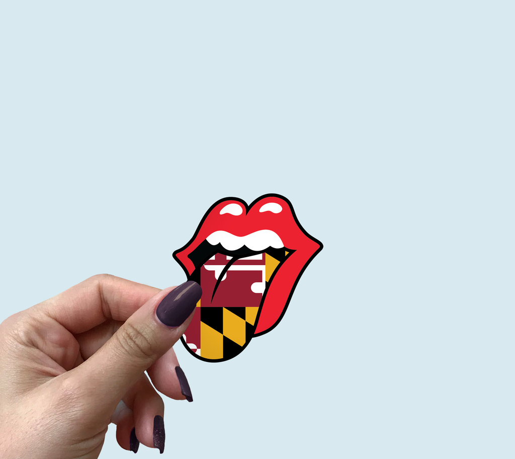 Maryland flag waterproof vinyl sticker