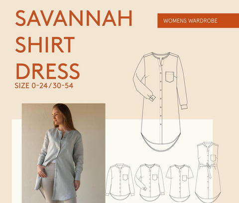 Savannah Shirt Dress Pattern -- Wardrobe by Me