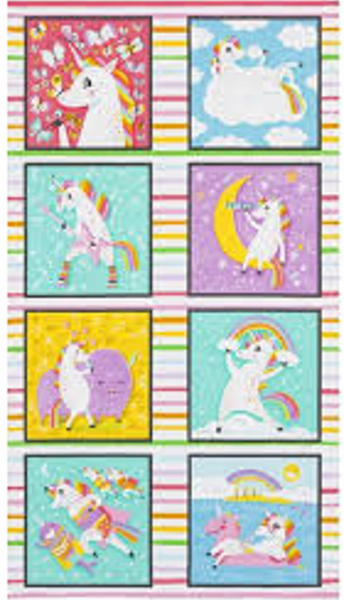 Magical Rainbow Unicorn Panel by Hello! Lucky  -- Robert Kaufman