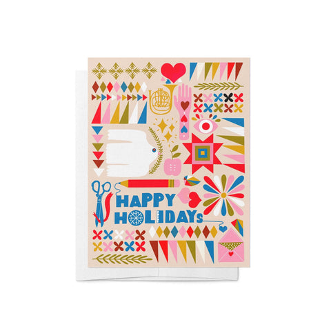 Lisa Congdon - Happy Holidays A2 Card