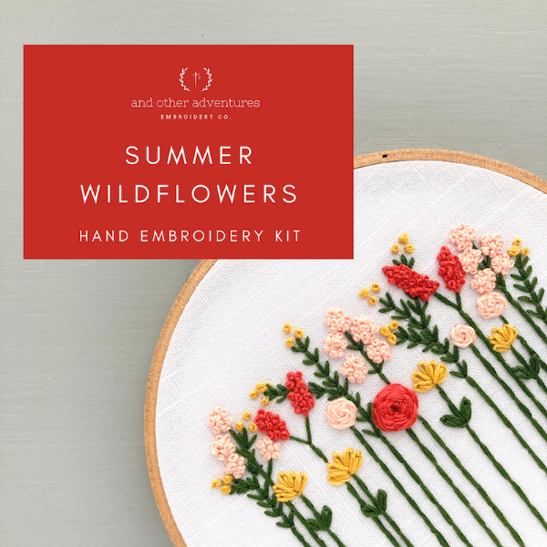 Beginner Wildflowers Embroidery Kit - Summer Fields