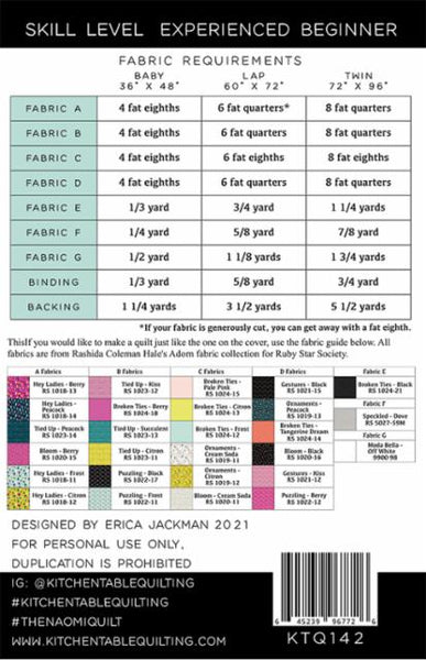 The Naomi Quilt Pattern -- Kitchen Table Quilting